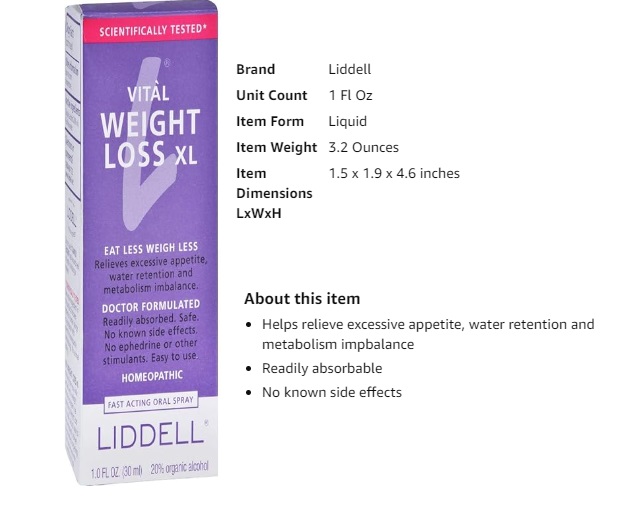 Liddell Homeopathic Weight Loss Formula review1