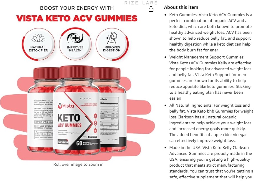 Rize labs Vista Keto ACV Gummies review2