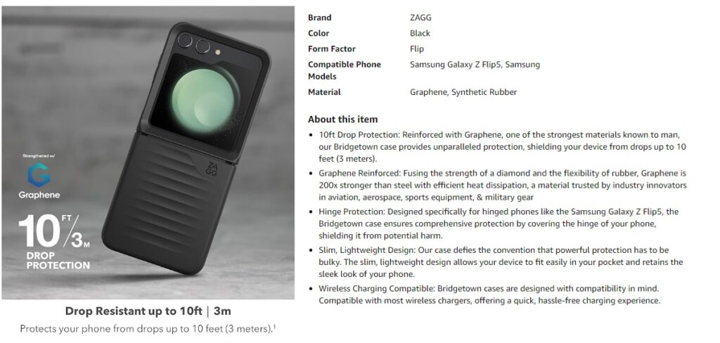 ZAGGBridgetownPhoneCase for SamsungGalaxyZFlip5 Review 2