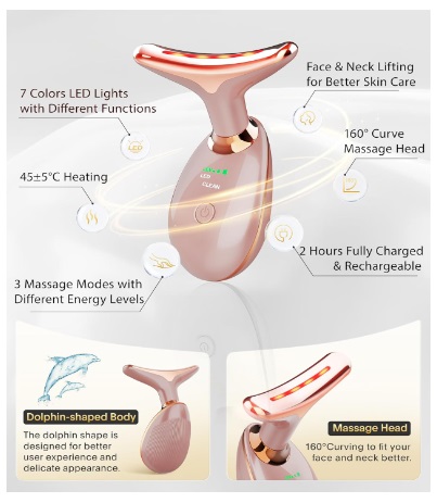 7 Color Light Based Face Neck Massager review 1