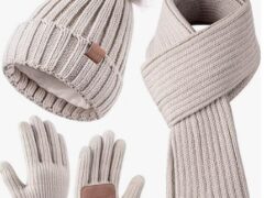 FISFET Winter Beanie Hat Scarf Gloves Set review