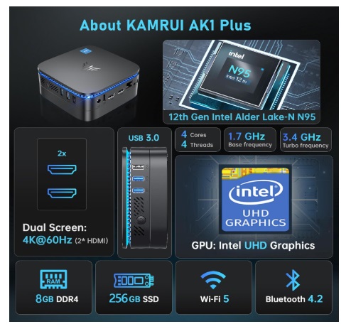 KAMRUI AK1PLUS Mini PC review 1