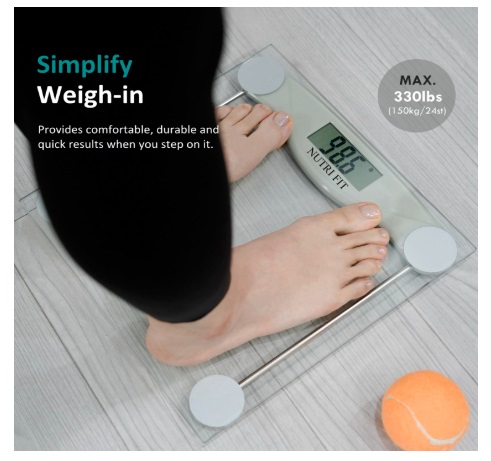 NUTRI FIT Bathroom Scale for Body Weight review 1