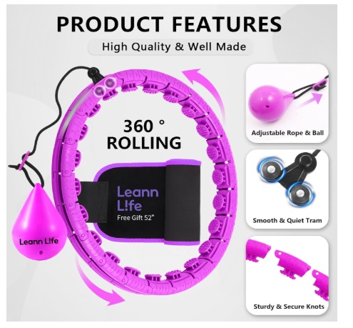 Leann Life U2 Type Weighted Hula Hoop review 1