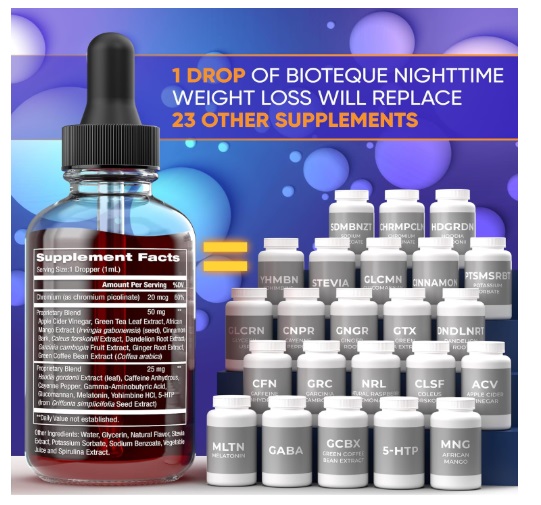 BIOTEQUELA BNight Time Weight Loss DietDrops review 1