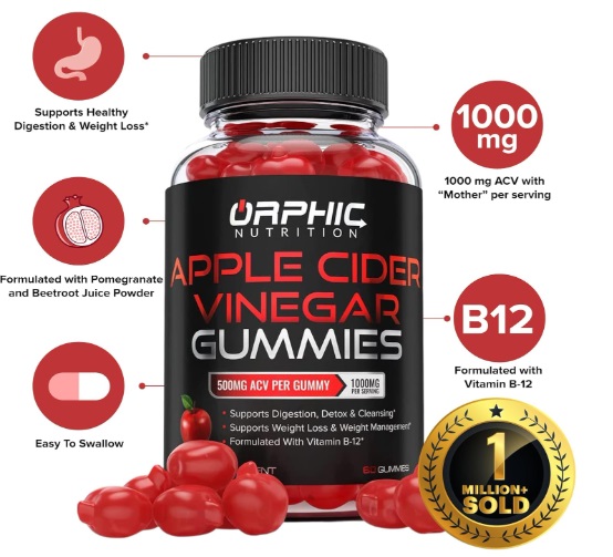 ORPHICNUTRITION Apple Cider Vinegar Gummies review 1