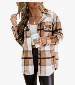 AUTOMET Womens Fall Outfits Fashion Clothes Shackets Flannel Plaid, Women’s Fashion House