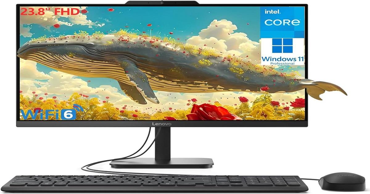 Lenovo 24 23.8 FHD All-in-One Desktop Computer for Home Office