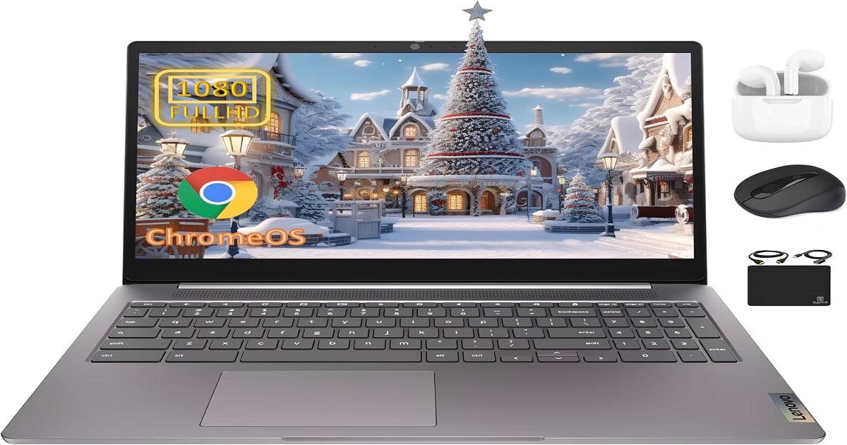 Lenovo Chromebook Premium 15.6 FHD Slim Light Laptop