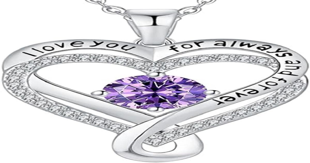 Jewelry for Women Wife Infinity Heart Birthstone