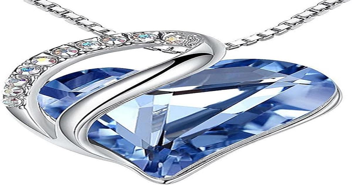 Necklaces for Women, Infinity Love Birthstone Heart Crystal Pendant